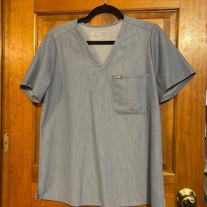 Figs scrub top Heather indigo